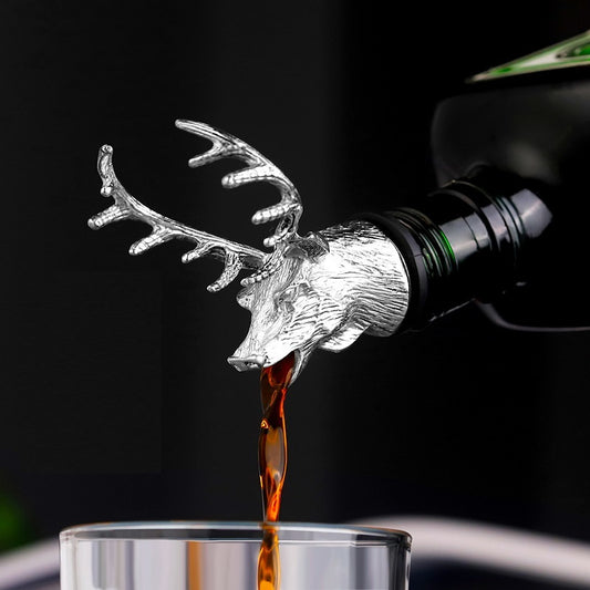 Zinc Alloy Wine Mouth Creative Animal Deer Head Wine Pourer