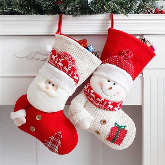 Santa Claus Fireplace Decor Socks