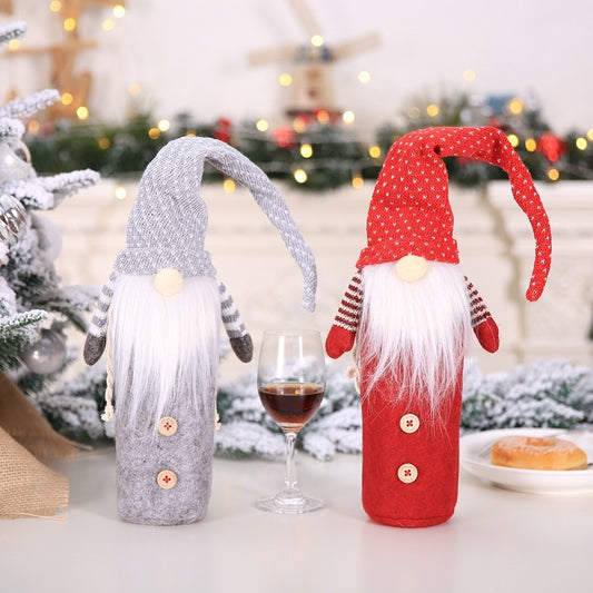 Christmas Wine Bottle Set Hotel Table Supplies