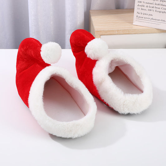 Cotton Slippers Red Santa Elf Shoes